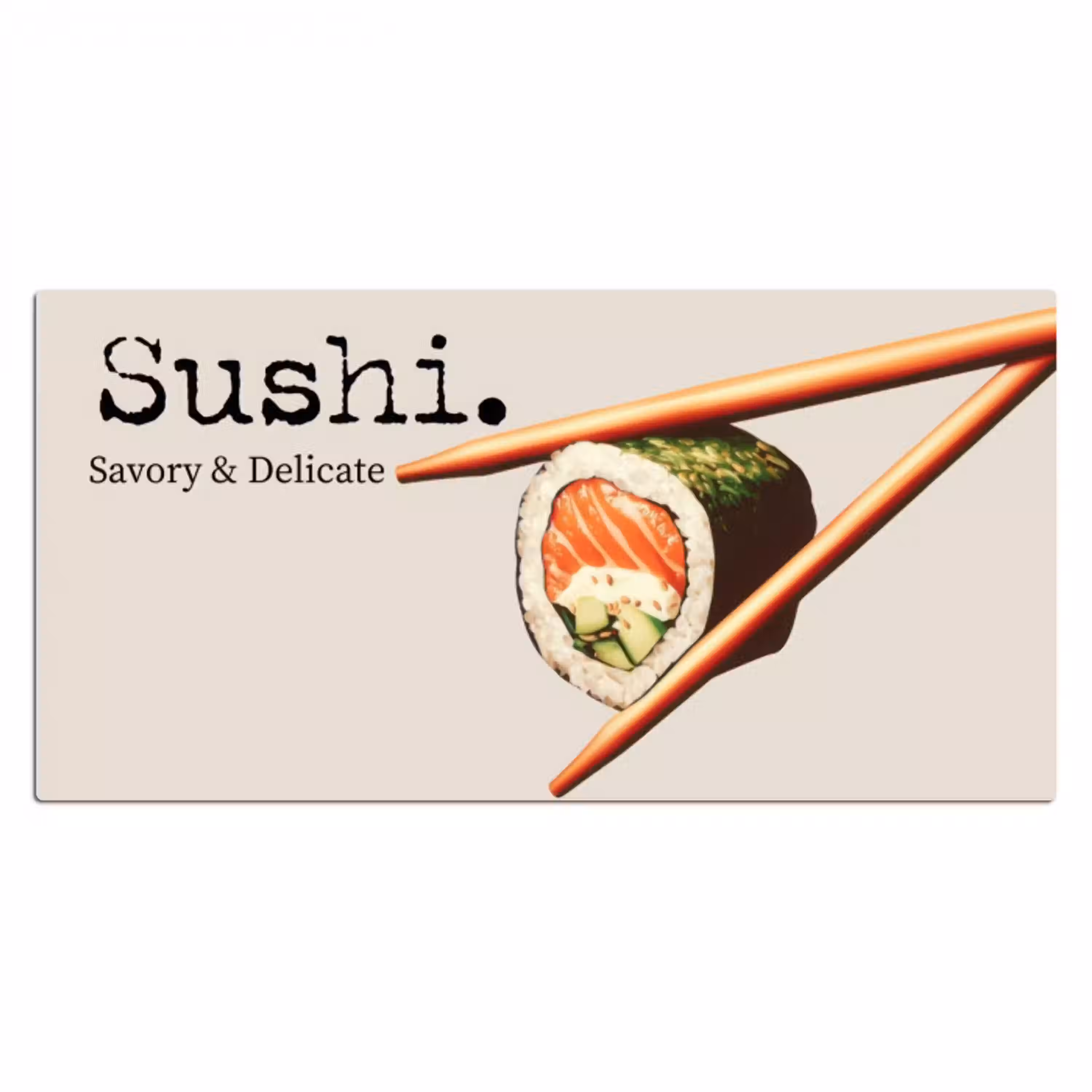 Sushi - Zalm - Rijst - Japans Muismat XXL klein -3d_leeg