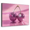 Glitter - Discobol - Roze - Kersen Textielframe zwart klein -3d