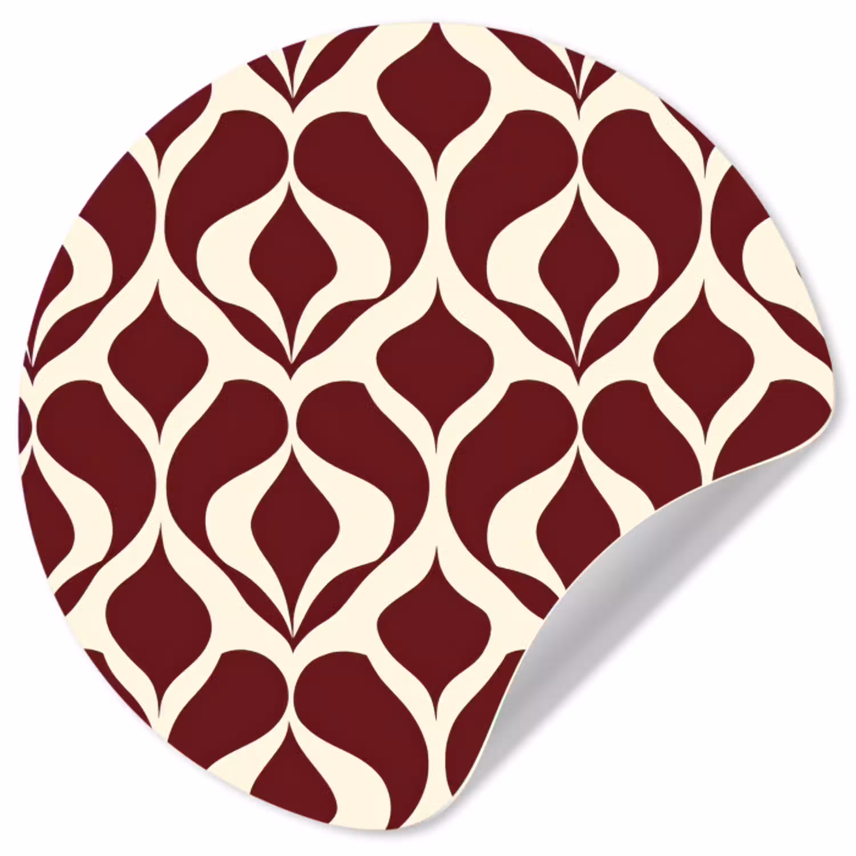 Rood - Druppelpatroon - Grafisch Wandcirkel behangsticker klein 186 -3d