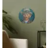 Zelfportret 1887 - Schilderij van Vincent van Gogh Wandcirkel behangsticker klein -sfeer2