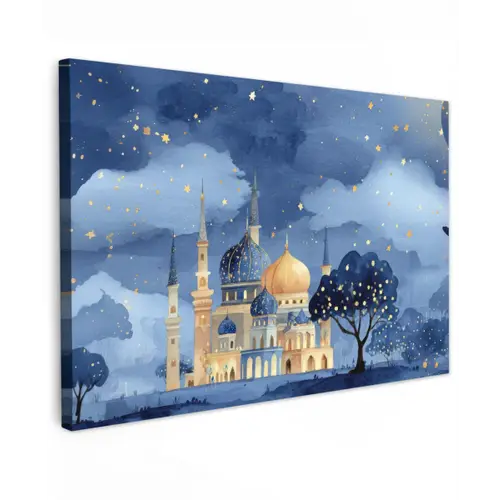 Sterrenhemel - Goud - Gedetailleerde koepels canvas 2cm klein -z3d