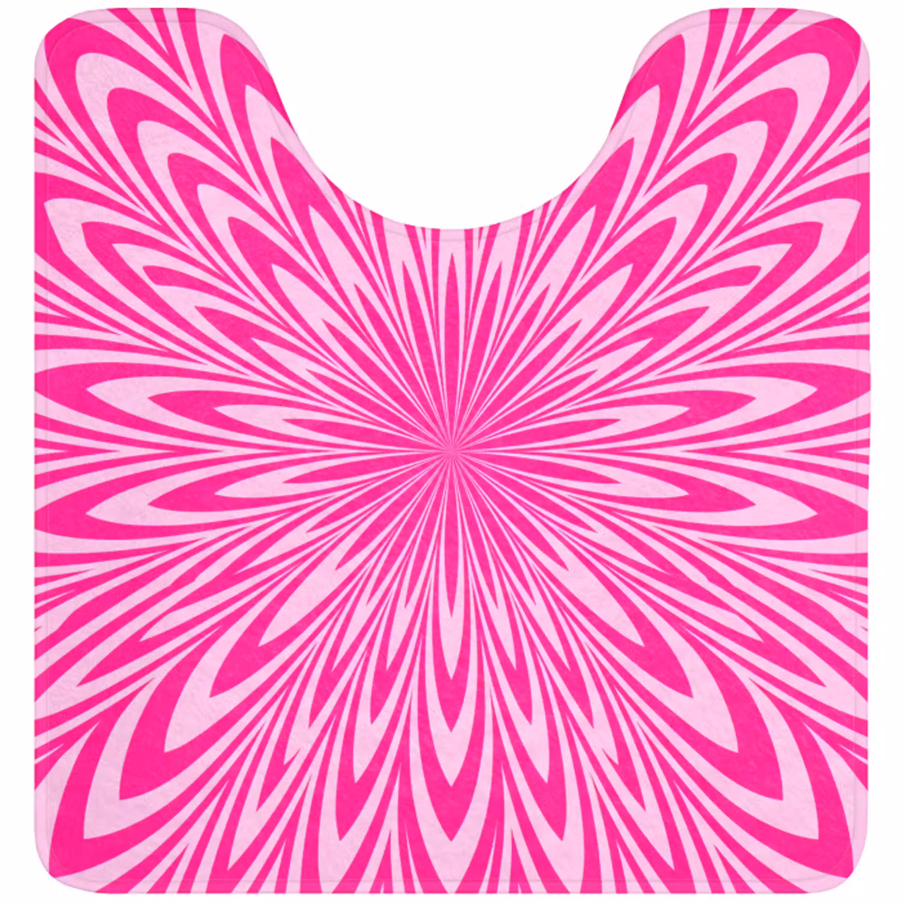 Patroon - Optisch - Roze WCmat U-uitsnede middel -3d