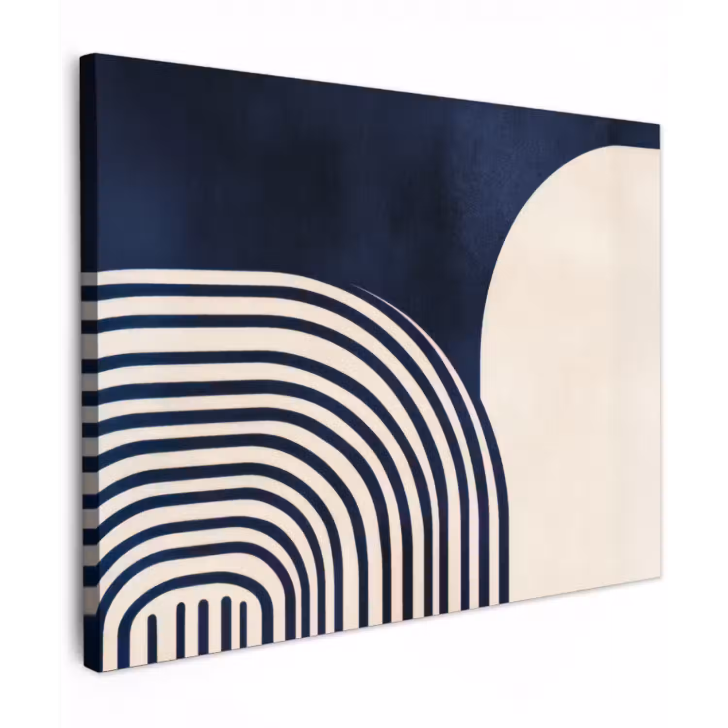 Leinwandbild - Dunkelblau - Abstrakt - Linien