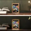 Graffiti - Sport - IJshockey - Hockey goal Light Box met kabel (Tafellamp) klein -sfeer3