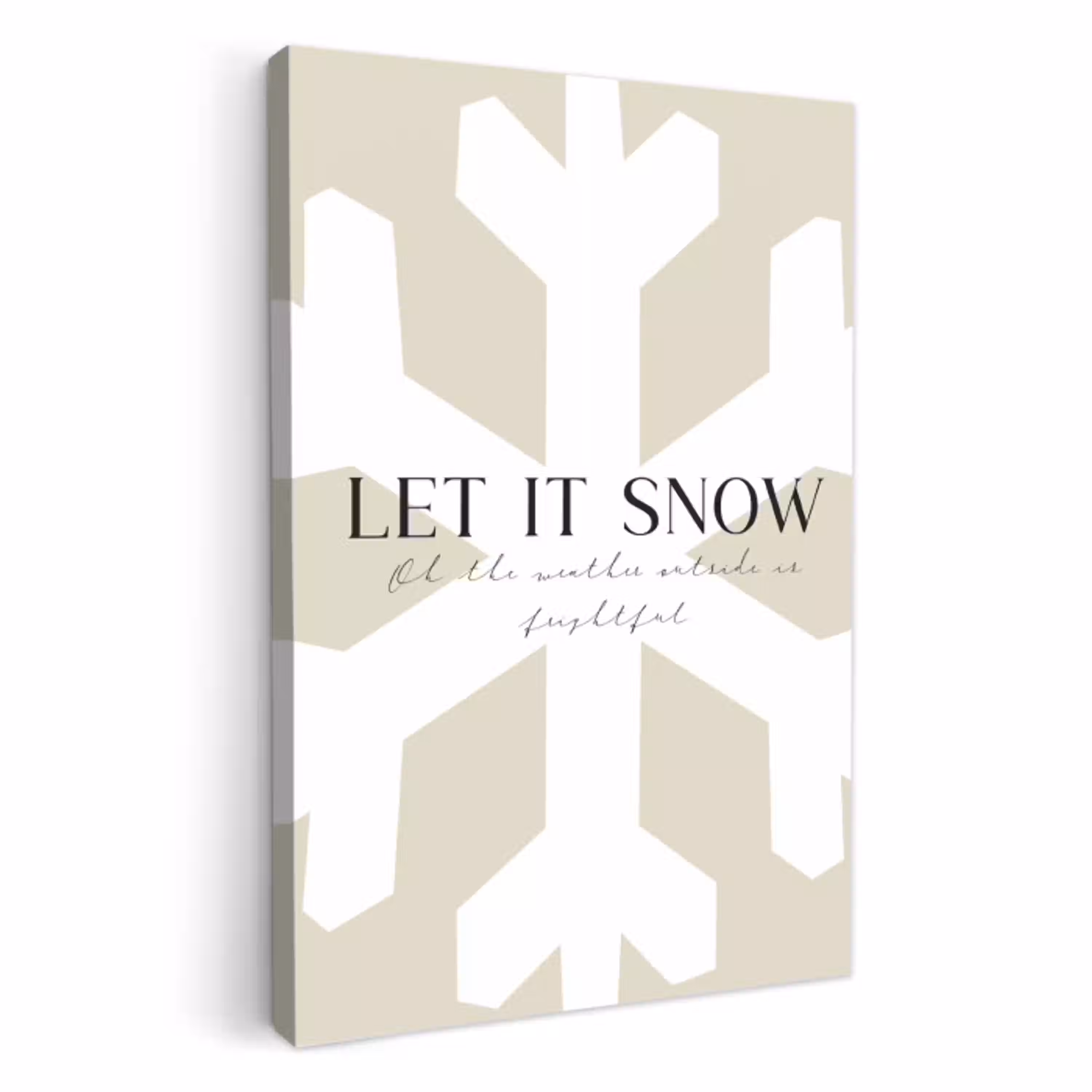 Sneeuw - Japandi - Winter - Decoratie KitchenYeah - Keuken - Canvas klein -3d