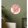 Koraal - Stipjes - Roze Wandcirkel behangsticker klein -sfeer2