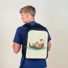 Otter - Strandbal - Kleurrijk Rugzak - Zwart middel -sfeer8