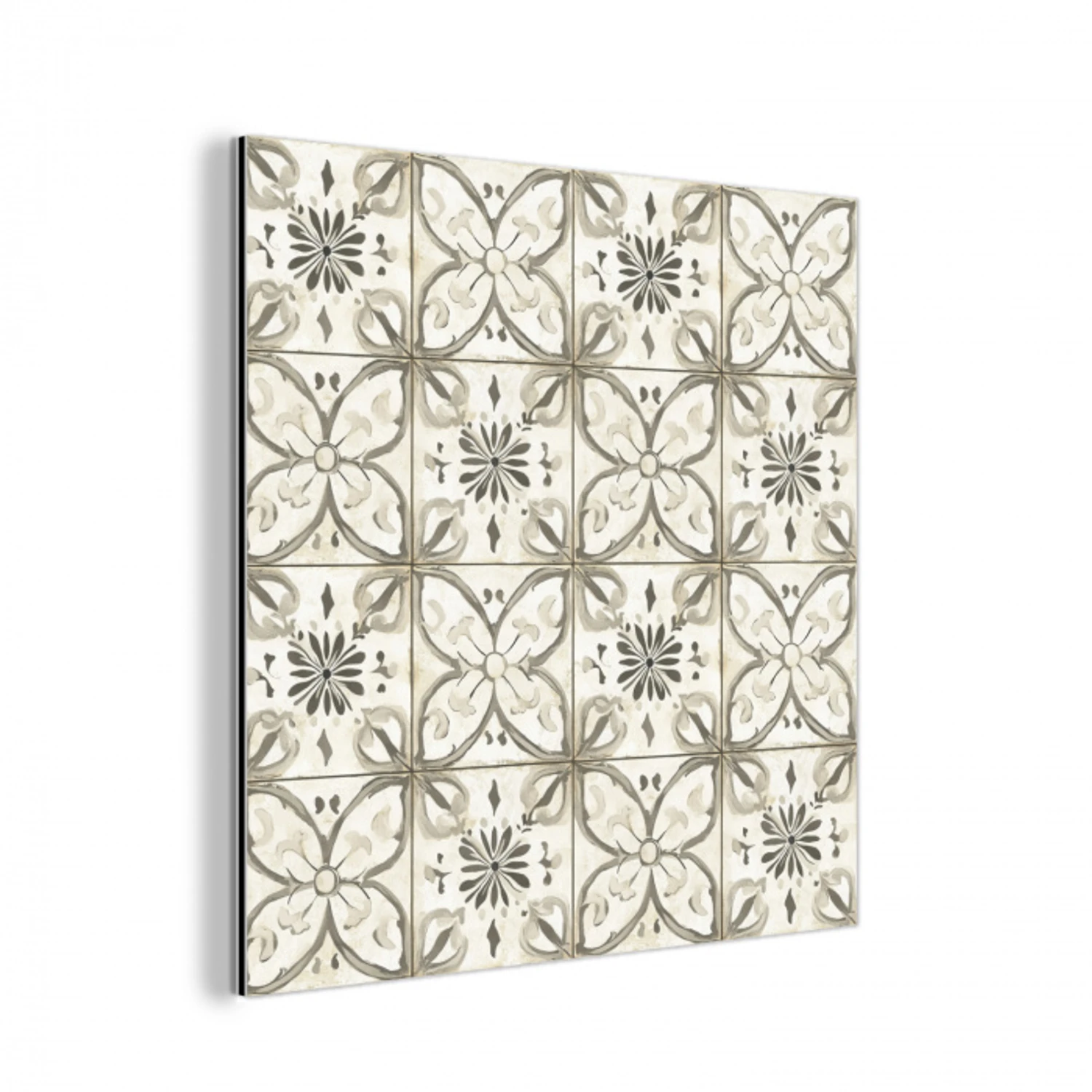 Antiek - Tegel - Beige aluminium wit klein 46 -3d
