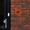 Roestbruin met stippen - Traditioneel Naambord Organisch middel -sfeer1