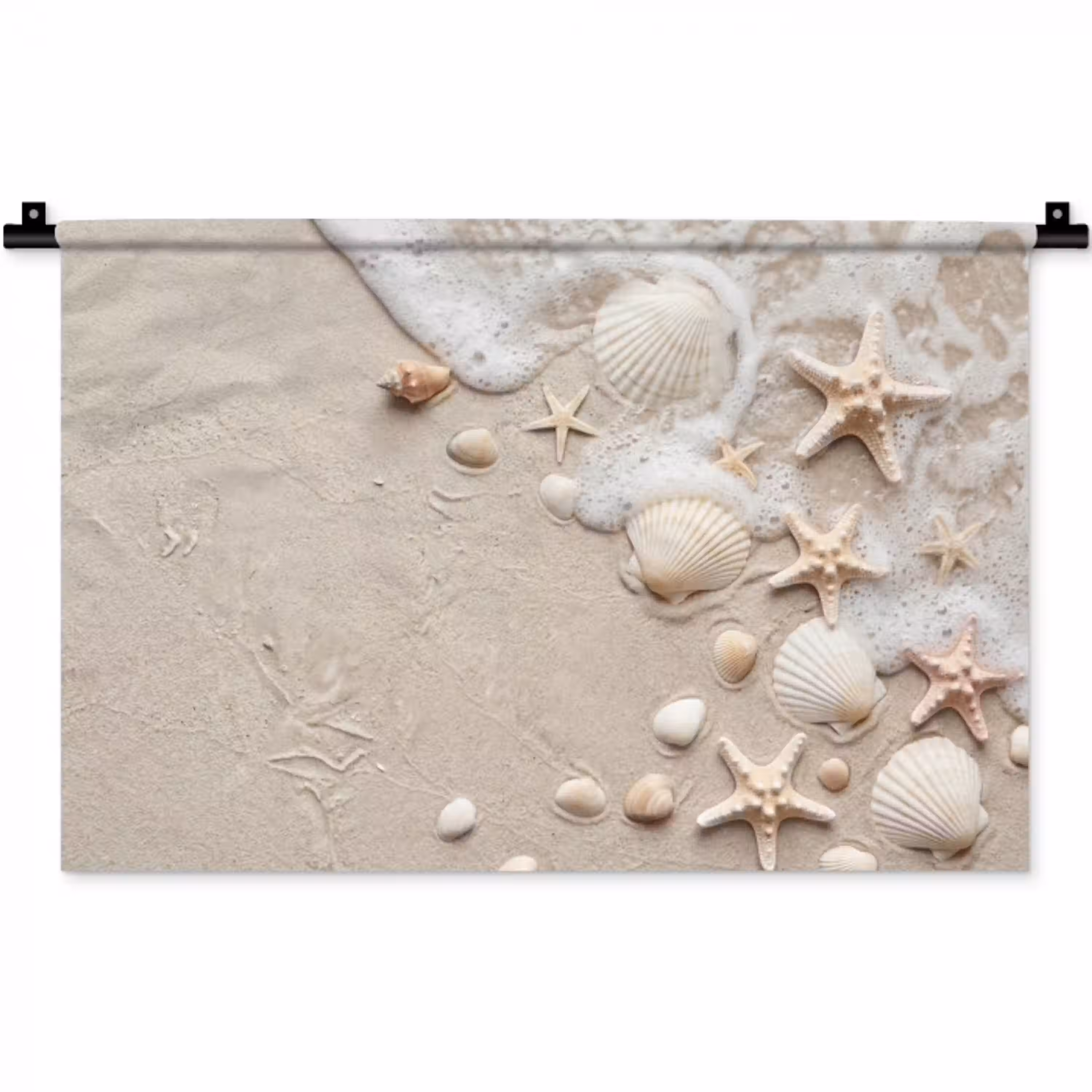 Schelpen - Zeesterren - Strand Wandkleed katoen klein -zz3d