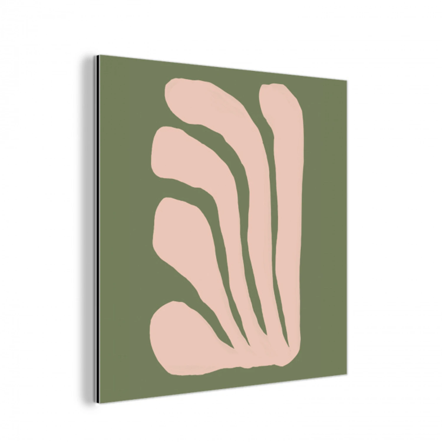 Abstract - Natuur - Pastel - Roze aluminium wit klein -3d