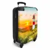 Vuurtoren bij zonsondergang NBS - Handbagage koffer - Kinderen Unisex middel -productfoto_3d