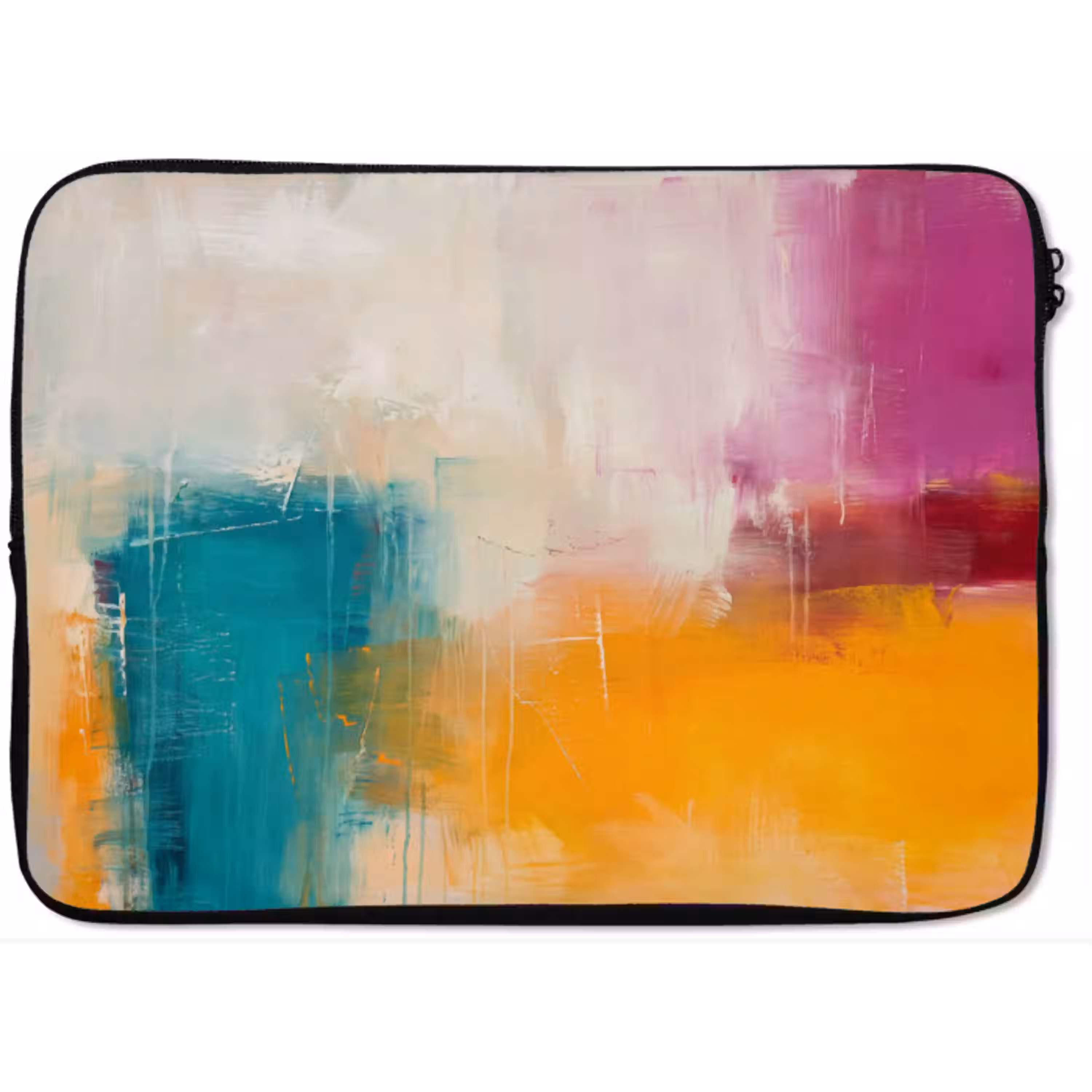 Abstract - Kleurrijk - Modern - Kunst - Oranje laptophoes neopreen klein -zkaufland3dotto