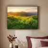 Gras - Heuvels - Zon - Natuur - Landschap Textielframe zwart klein -sfeer1