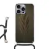 Tak - Pluimgras - Donkerbruin Hoesje iPhone 16 Pro Max met koord klein -3d