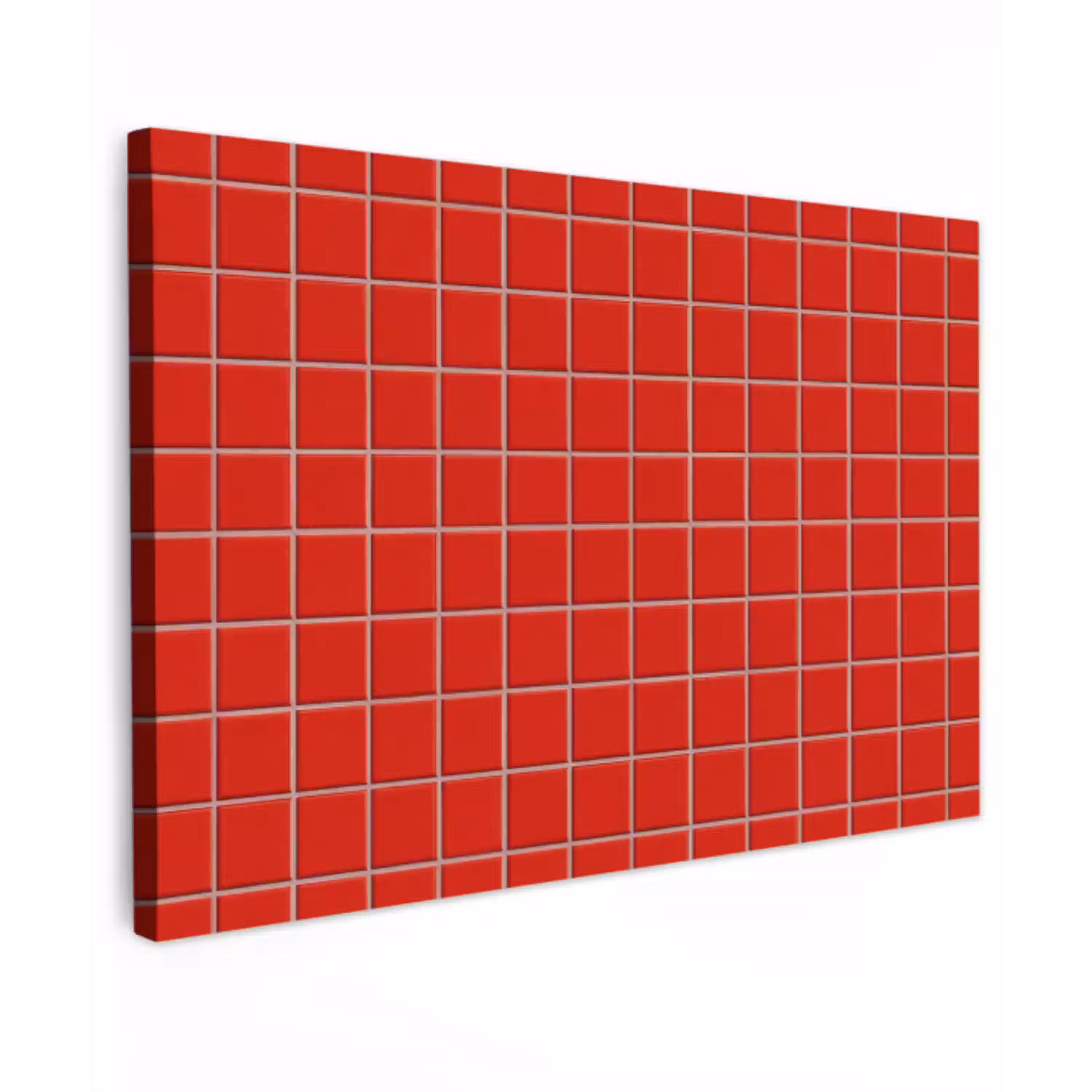 Tegel - Patroon - Kersen - Rood Tuinposter op houten frame 2 cm dik klein 845 -3d