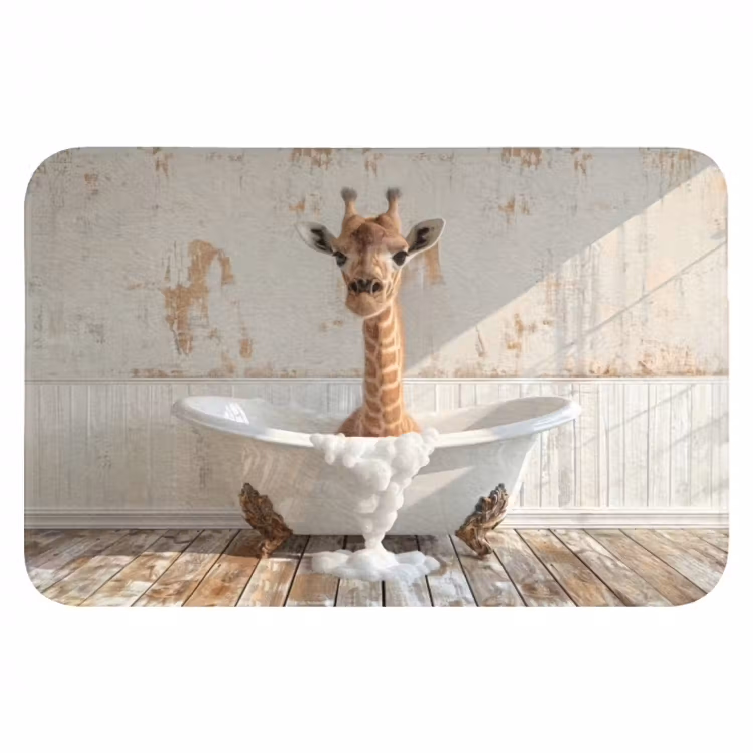 Badematte - Giraffe - Badewanne - Vintage - Tiere