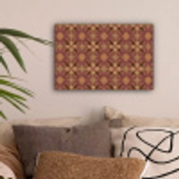 Retro - Bloemen - Bruin canvas 2cm klein 34 -sfeer1