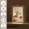 Kerst - Hert - Gewei - Kerstbal - Rendier Light Box met kabel (Tafellamp) klein -USP_NL