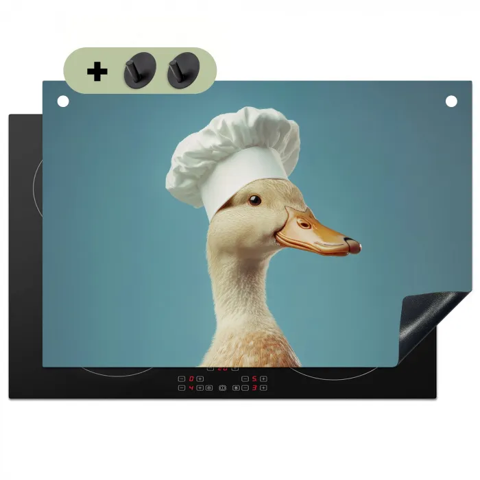Eend - Koksmuts - Cute - Vogel Inductie beschemer met haakjes klein -3d