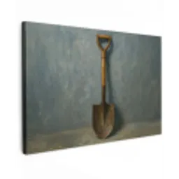 Schep - Gereedschap - Schilderij Tuinposter op houten frame 2 cm dik klein -3d