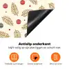 Patroon - Kerst - Symbolen - Beige Inductie beschermer vinyl 3mm klein 276 -zzzzzzz-td-onderkant