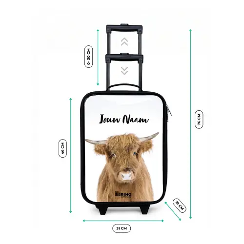 Halbe Hooglander Kinderkoffer - Zwart klein -productfoto_formaten