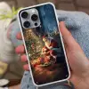 Kerstman - Haard - Donker Hoesje iPhone 16 Pro Max met koord klein -sfeer3