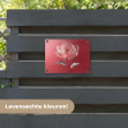 Sierlijk - Bloem - Roze - Glazen tuinposter los doek klein -sfeer3
