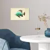 Schubben - Vis - Mint - Minimalistisch poster papier klein -sfeer3