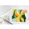 Abstract - Geel - Roze - Groen muismat rubber klein -witbureau