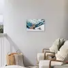 Hert - Landschap - Winter - Natuur - Dieren - Bergen Tuinposter op houten frame 2 cm dik klein -sfeer1
