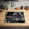 Tropisch - Jungle - Bomen - Bladeren Inductie beschermer vinyl 3mm klein -sfeer5