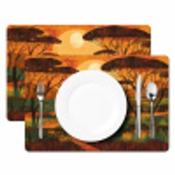 Landschap - Afrikaans - Zon Placemat vinyl groot -zzsfeer2_Kitchenyeah-website