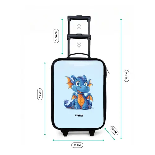 Dinky draakje Kinderkoffer - Zwart klein -productfoto_formaten