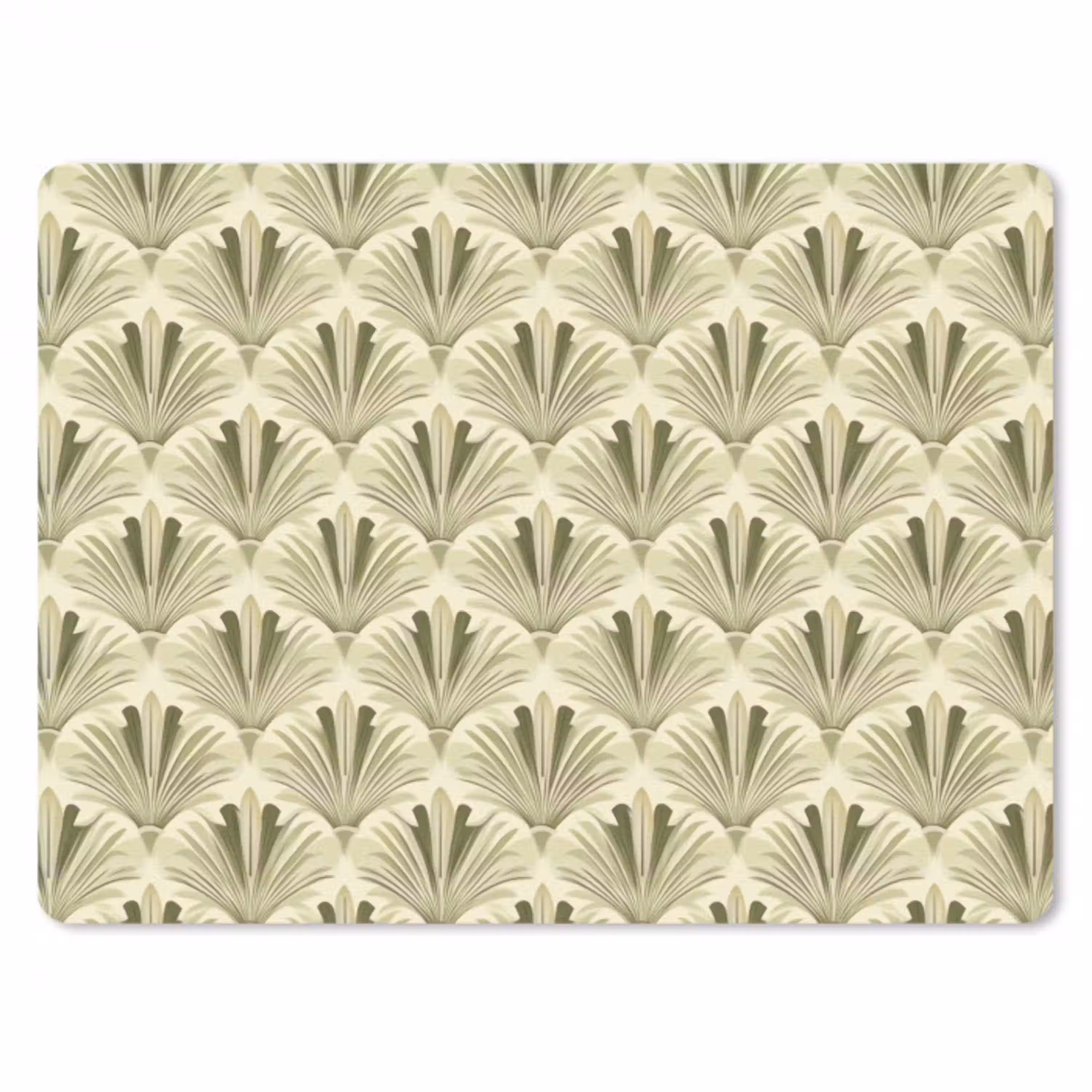 Klassiek - Waaier - Groen muismat rubber klein 262 -3d