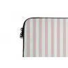 Focus on the good - Strepen - Roze - Smiley laptophoes neopreen klein -detail