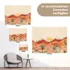Landschap - Heuvels - Zonsondergang tuinposter los doek klein -Xsfeer9_DE