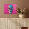 Neon - Blauw - Pop-art - Schedel PET vilt klein -sfeer4