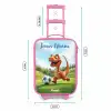 Voetbal - Dino - Sport Kinderkoffer - Roze klein -productfoto_formaten