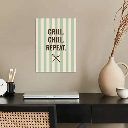 Quote - Strepen - Grill poster papier klein -sfeer1