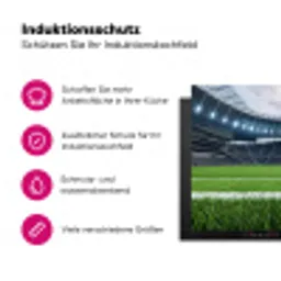 Voetbal - Stadion - Sport - Groen Inductie beschermer vinyl 3mm klein -zzzzzzz-lf-ups