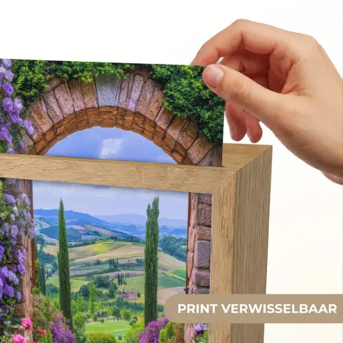 Doorkijk - Toscane - Landschap - Poort Light Box met kabel (Wandlamp) klein -USP_websiteprintNL
