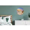 Duin - Zonsondergang - Horizon - Strand - Gras Wandcirkel aluminium klein -slaapkamer