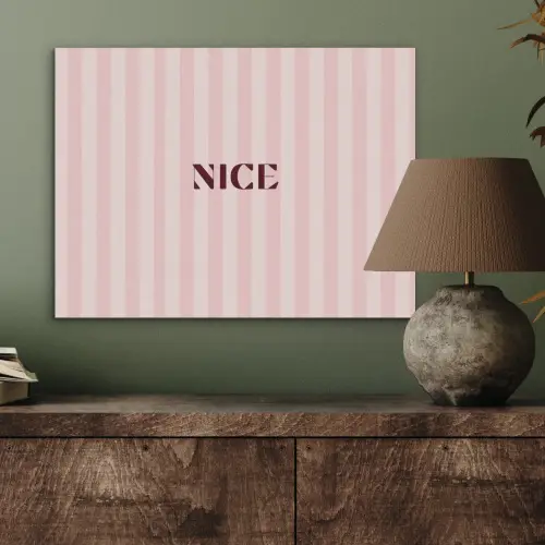 Nice - Strepen - Roze PET vilt klein -sfeer2