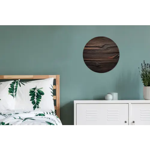 Hout - Grillige nerven Wandcirkel aluminium klein -slaapkamer