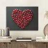 Kersen - Hart - Rood - Zwart PET vilt klein -sfeer1
