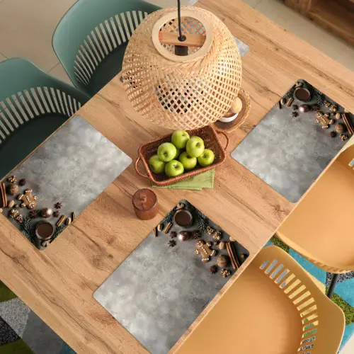 Winter - Kerst - Beton - Gingerbread man Placemat vinyl groot -zzsfeer5_Kitchenyeah-website