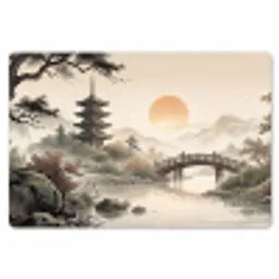 Azië - Landschap - Kleurrijk Placemat vinyl groot -zzsfeer1_Kitchenyeah-website