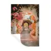 Doorkijk - Boog - Bloemen - Pastel Muursticker klein -3d